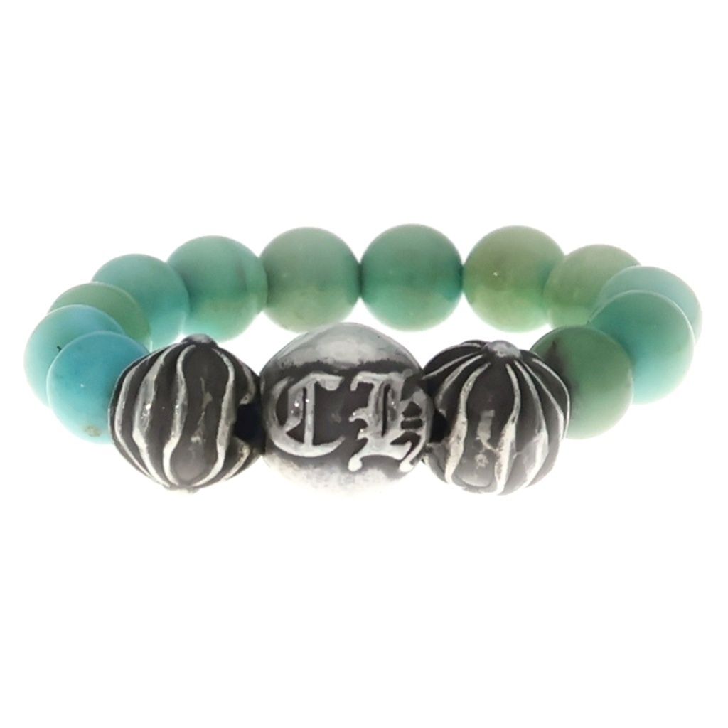 Chrome Hearts Bead Ring Turquoise Blue Silver