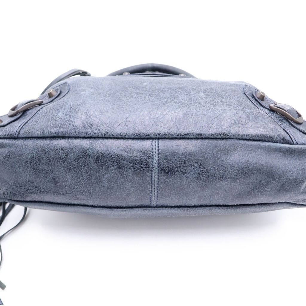 Balenciaga the Town Handbag Navy Leather Gold — view 4