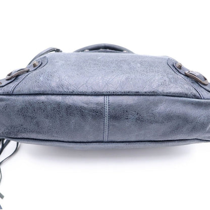 Balenciaga the Town Handbag Navy Leather Gold — view 4