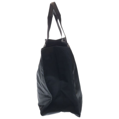 Prada Tote Bag Tessuto Black Nylon Leather Silver — view 3