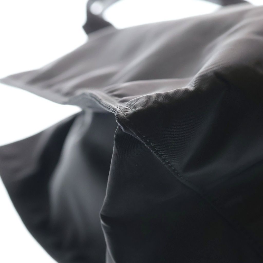 Prada Tote Bag Tessuto Black Nylon Leather Silver — view 5