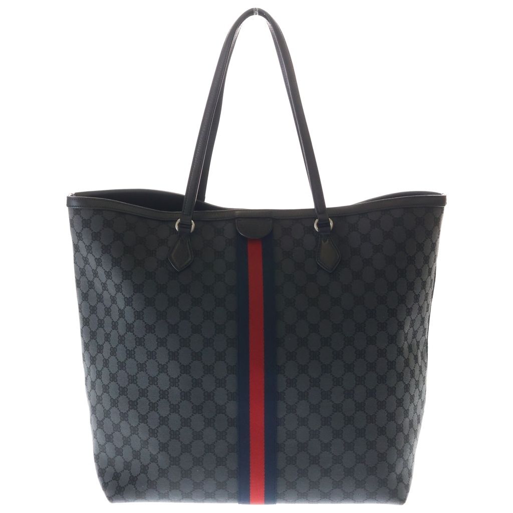 Gucci the Hacker Project Large Tote Bag Canvas Black — view 2