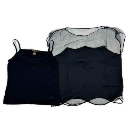 Louis Vuitton Black Shear Cut Replacement Blouse