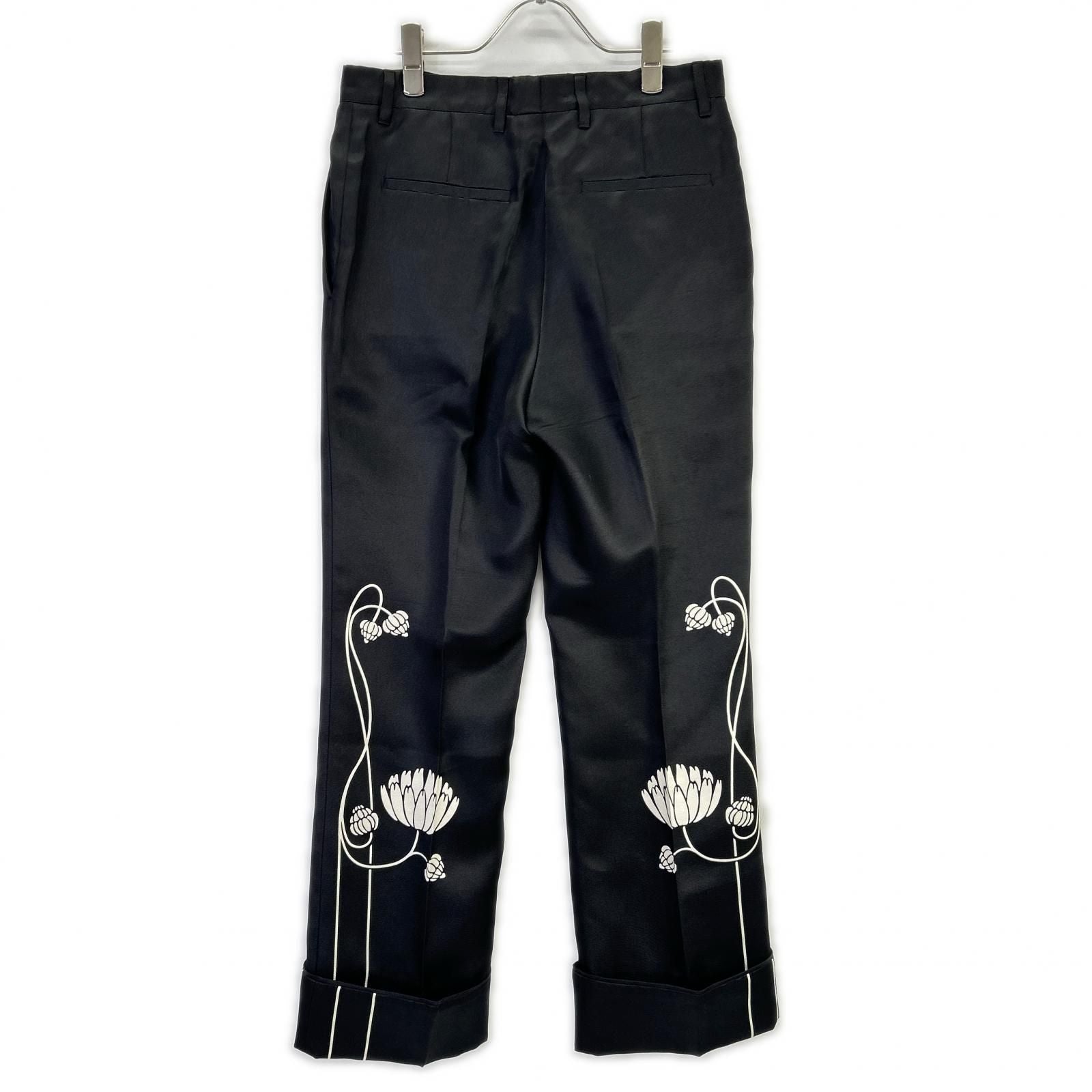Prada Water Lilies Printed Silk Pajamas Jeans — view 2