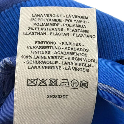 Hermes Short Sleeve Sweater 34 S Blue Crew Neck Silk — view 5