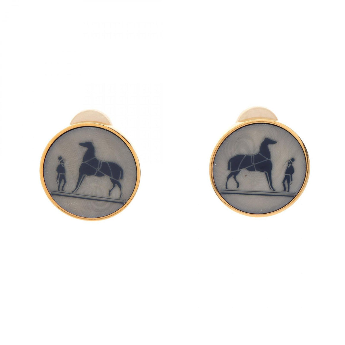 Hermes Earrings Colosseum Gold