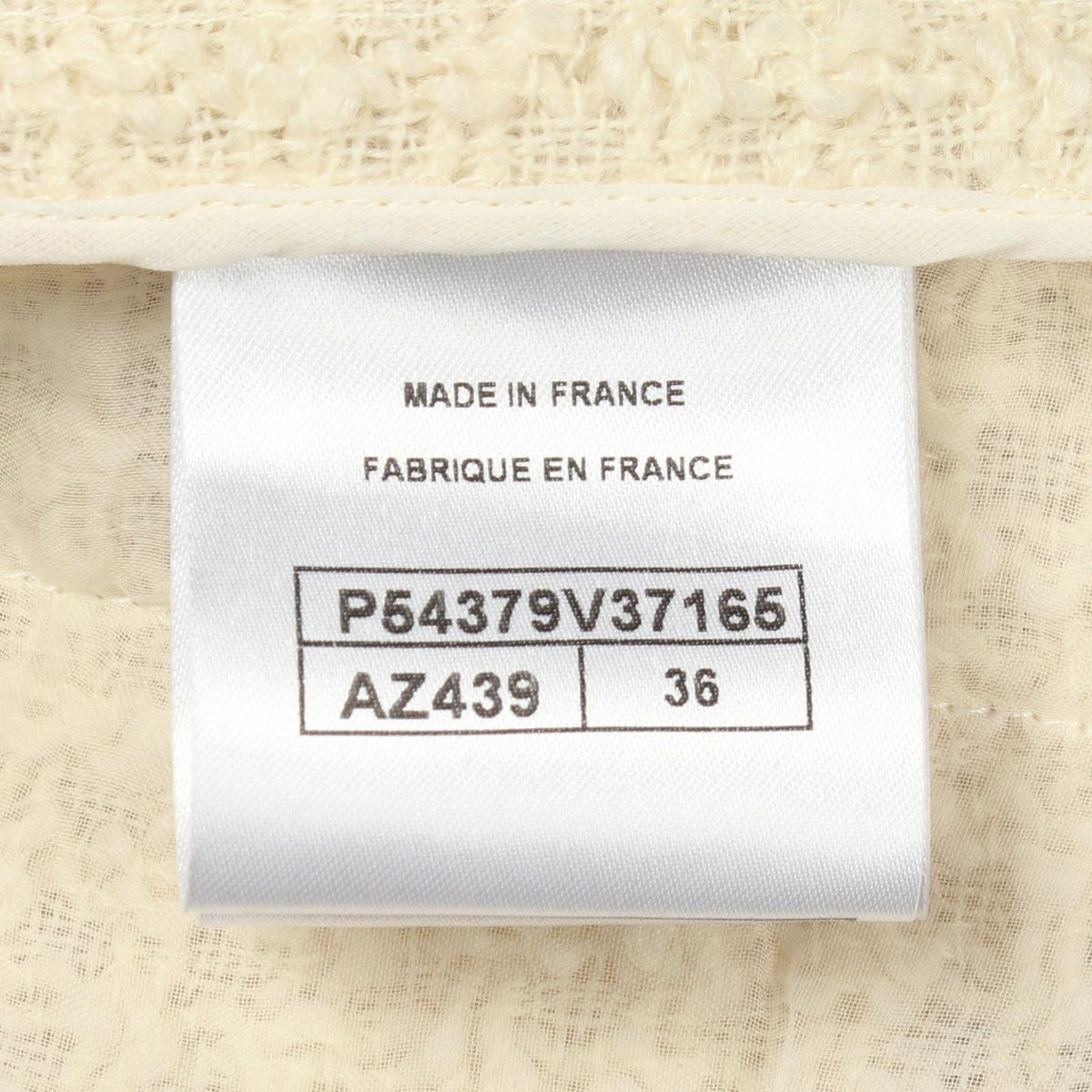 Chanel Dress Sleeveless Tweed Mini White Wool — view 5