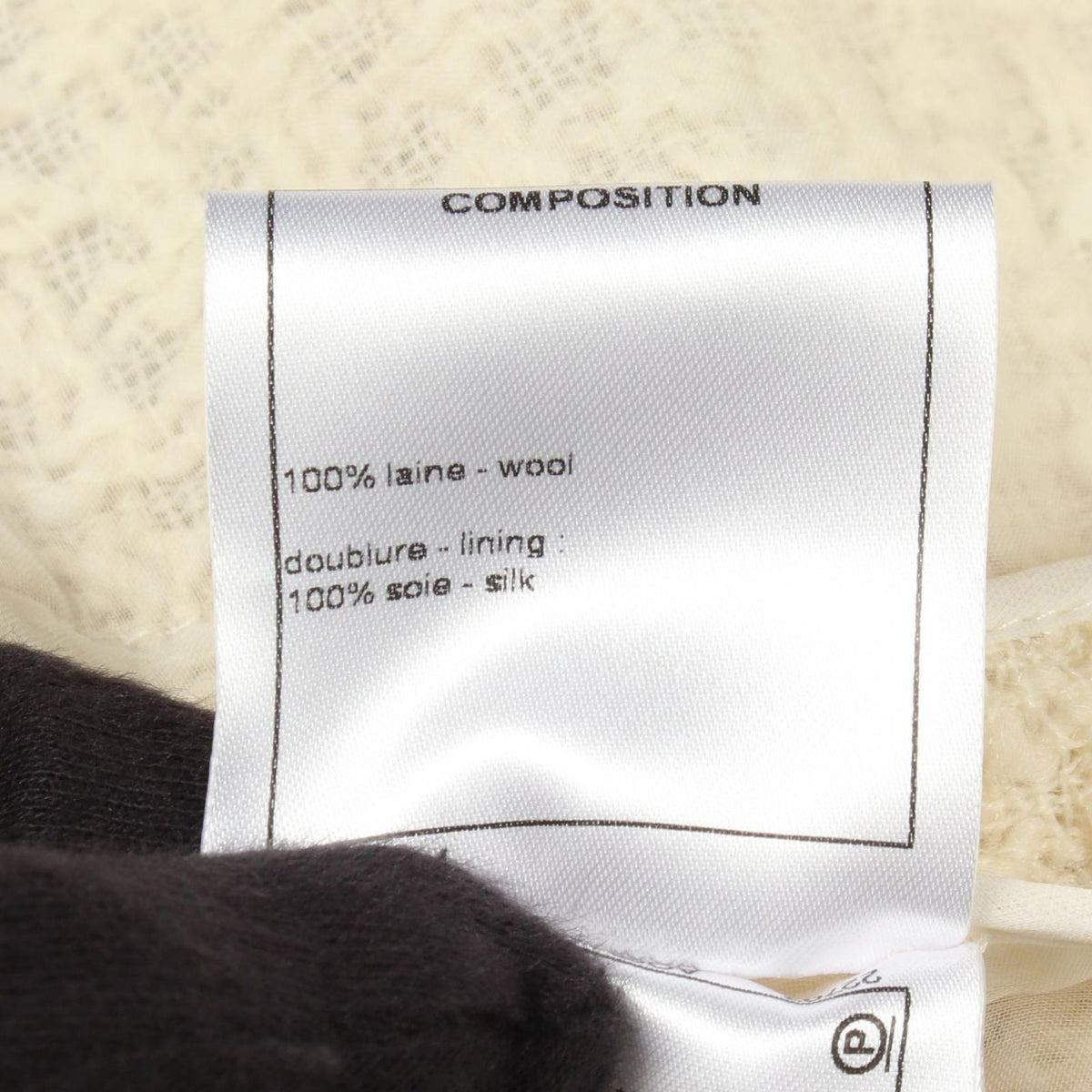 Chanel Dress Sleeveless Tweed Mini White Wool — view 4