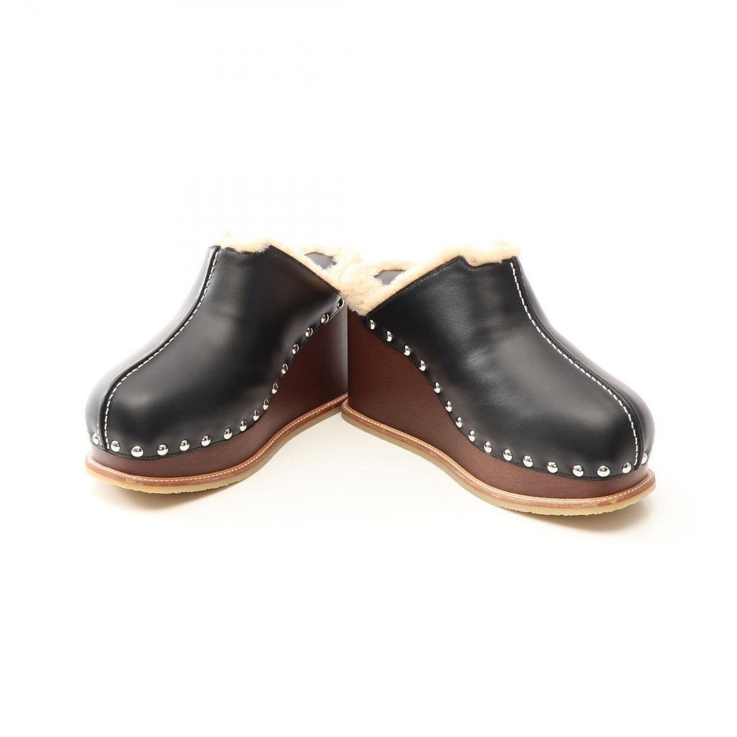 Hermes Mules Earth Shearling — view 3