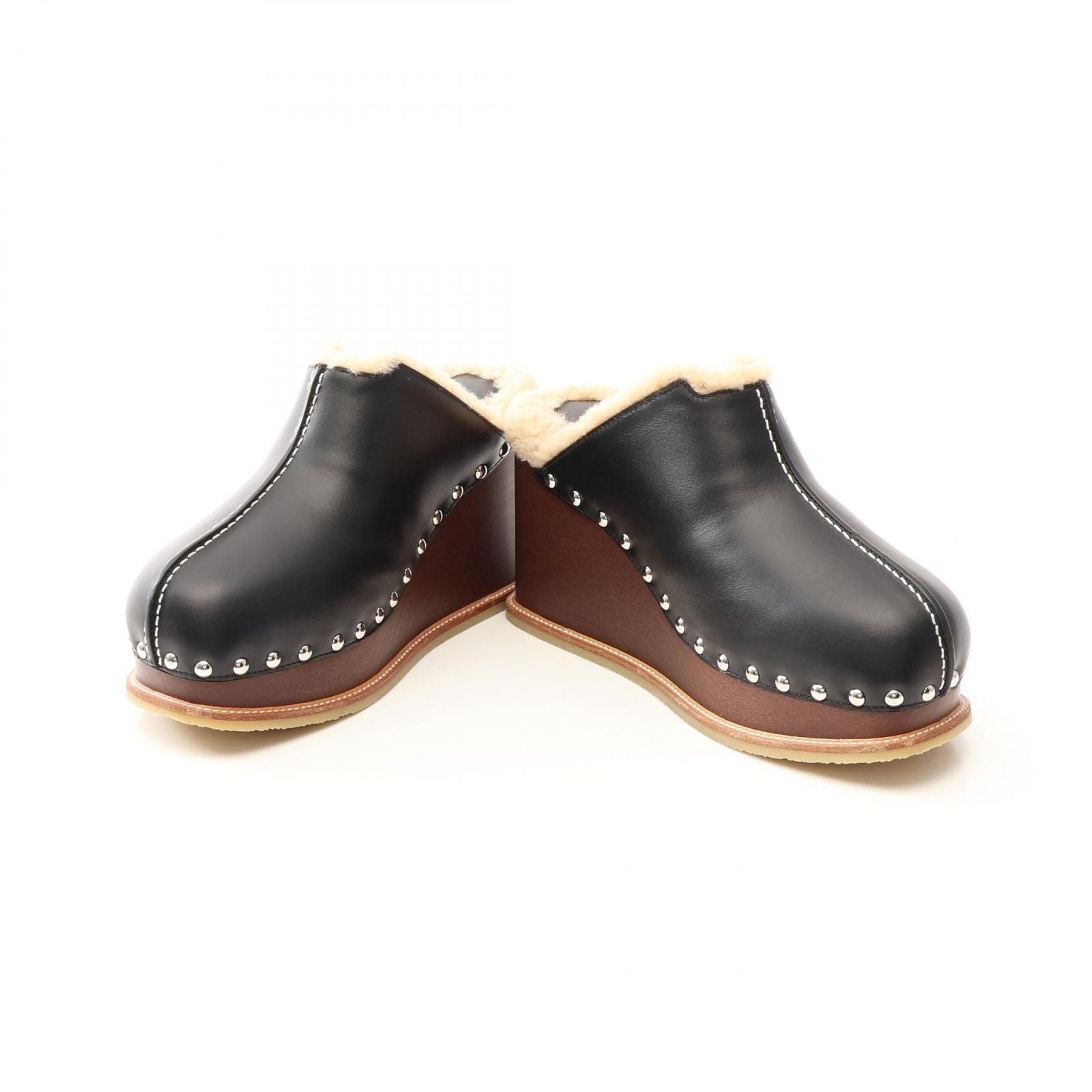 Hermes Mules Earth Shearling — view 3