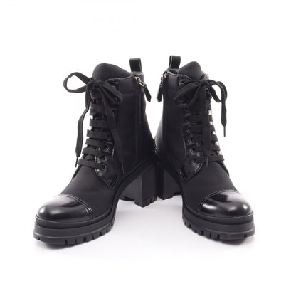 Prada Boots Re-Nylon Triangle Logo Lace Up Nylon Leather — view 3