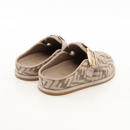 Fendi Mules Feel FF Pattern Suede Sandals — view 2