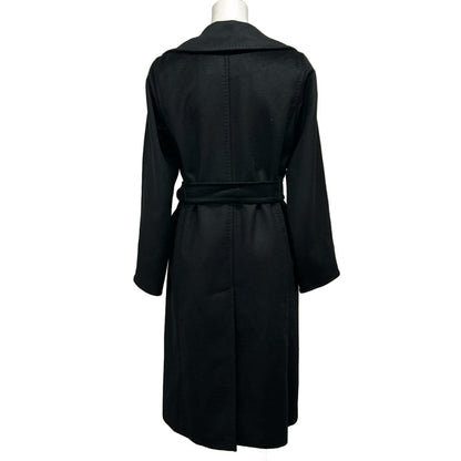 Max Mara Coat 34 XS Manuela Black Long Sleeve Length Winter — view 2