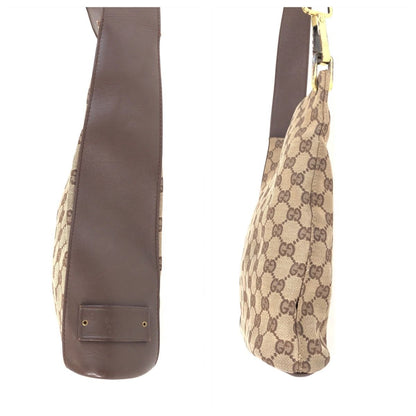 Gucci Beige Brown Gold Leather Shoulder Bag — view 7
