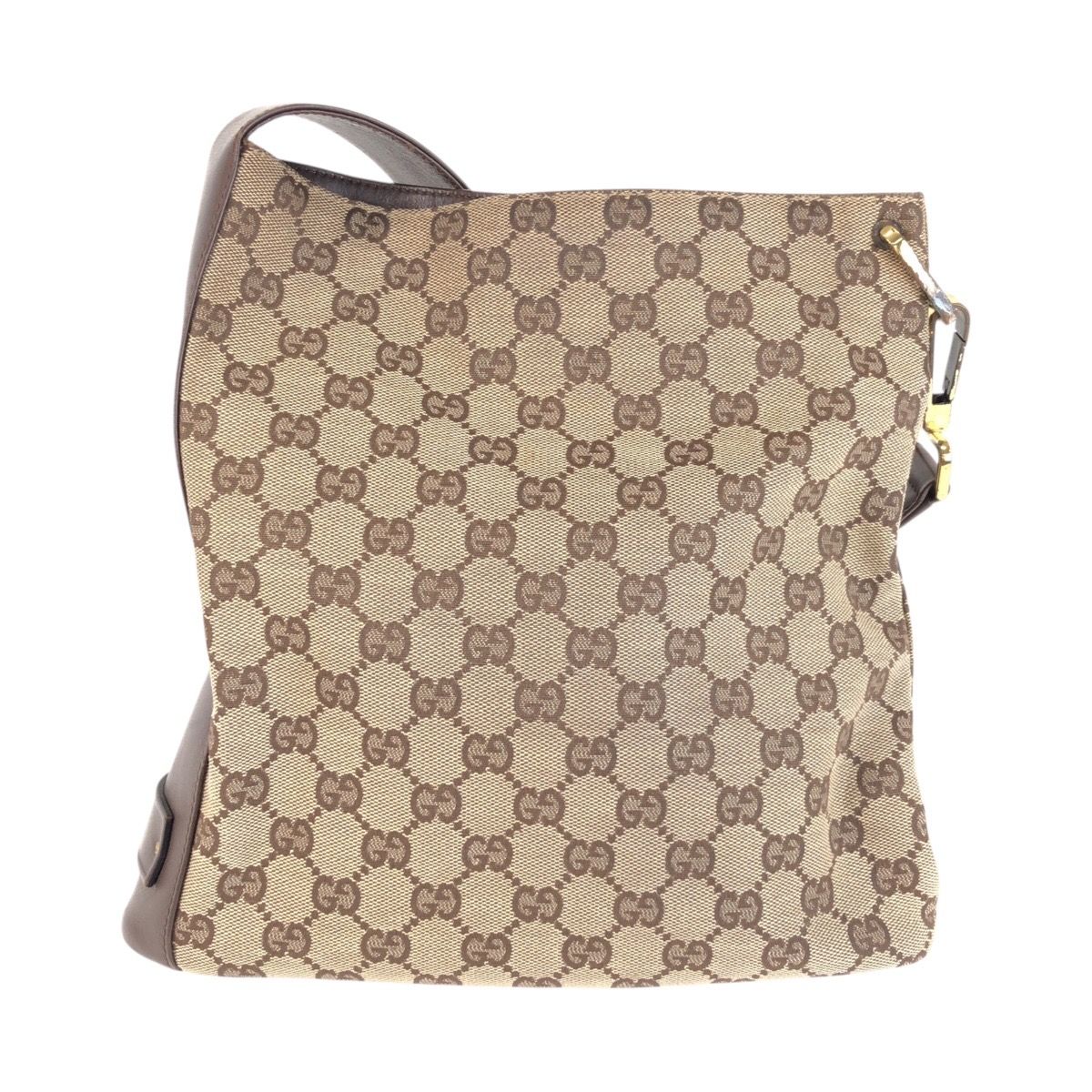Gucci Beige Brown Gold Leather Shoulder Bag — view 2