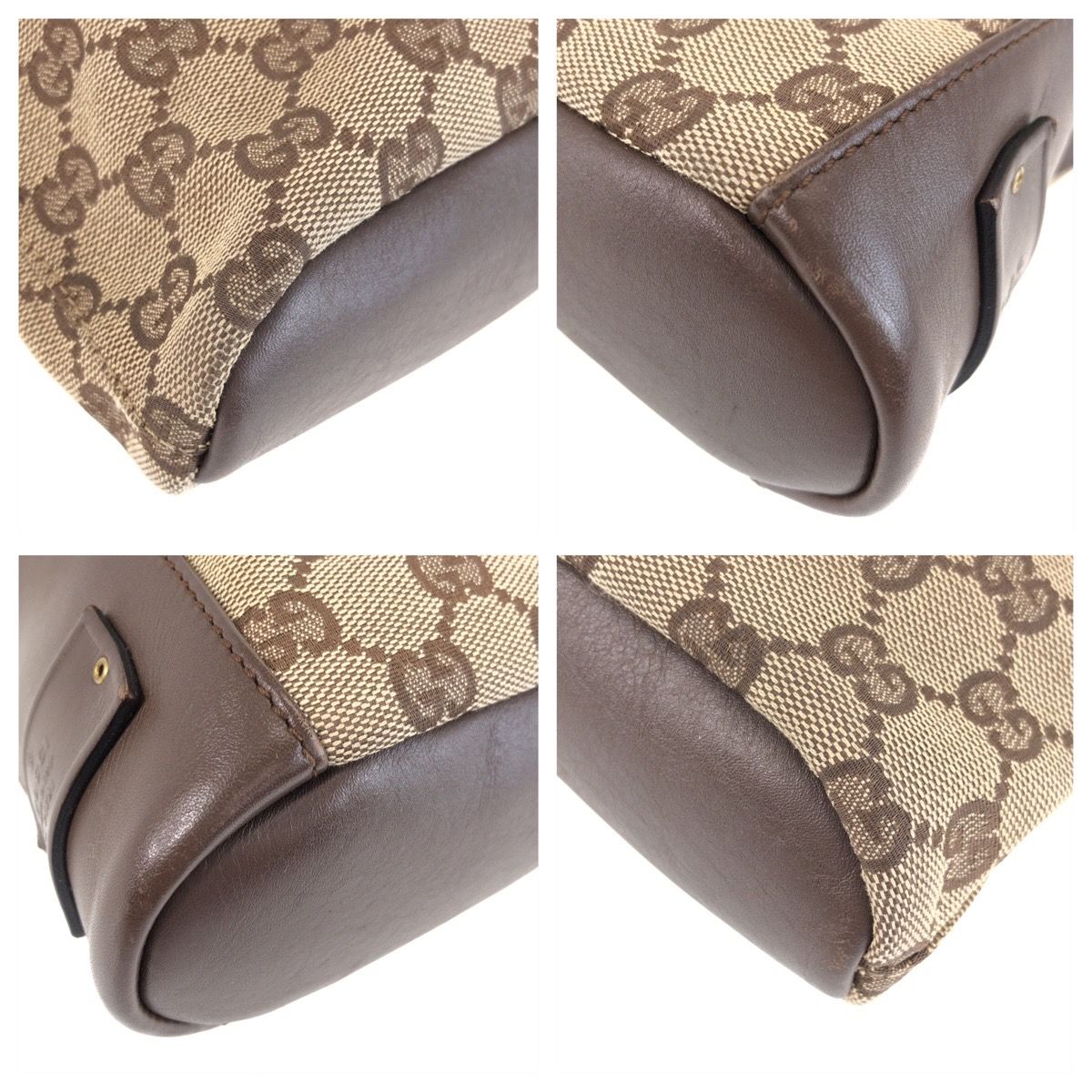 Gucci Beige Brown Gold Leather Shoulder Bag — view 3
