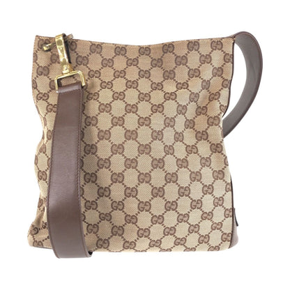 Gucci Beige Brown Gold Leather Shoulder Bag