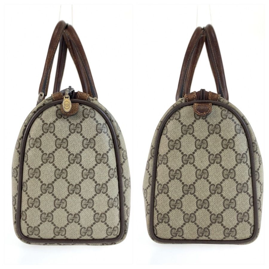 Gucci Vintage Sherry Line Beige GG Supremecanvas 40 Boston Bag — view 7