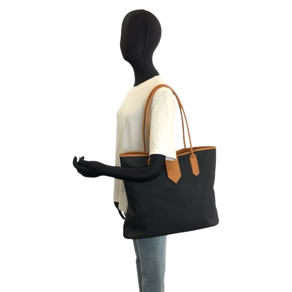 Saint Laurent YSL Black Brown Tote Shoulder Bag — view 5