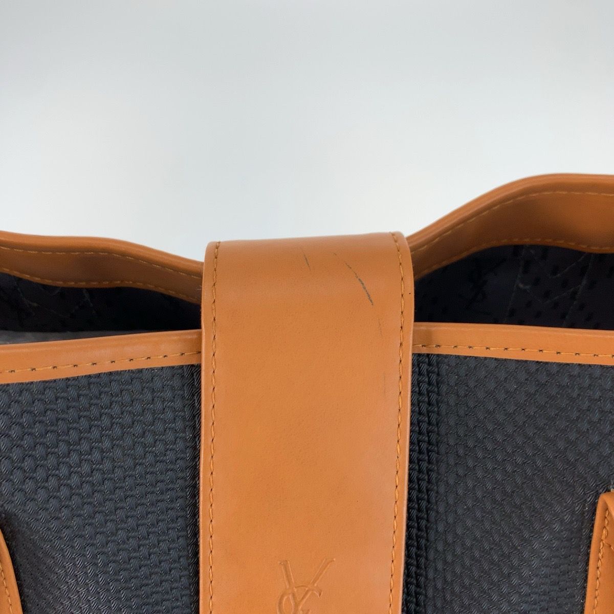 Saint Laurent YSL Black Brown Tote Shoulder Bag — view 6