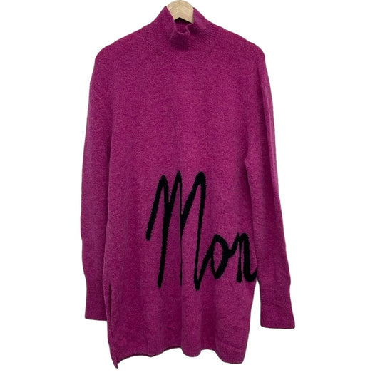 Moncler Long Sleeve Sweater M Lupetto Pink High Neck Knit