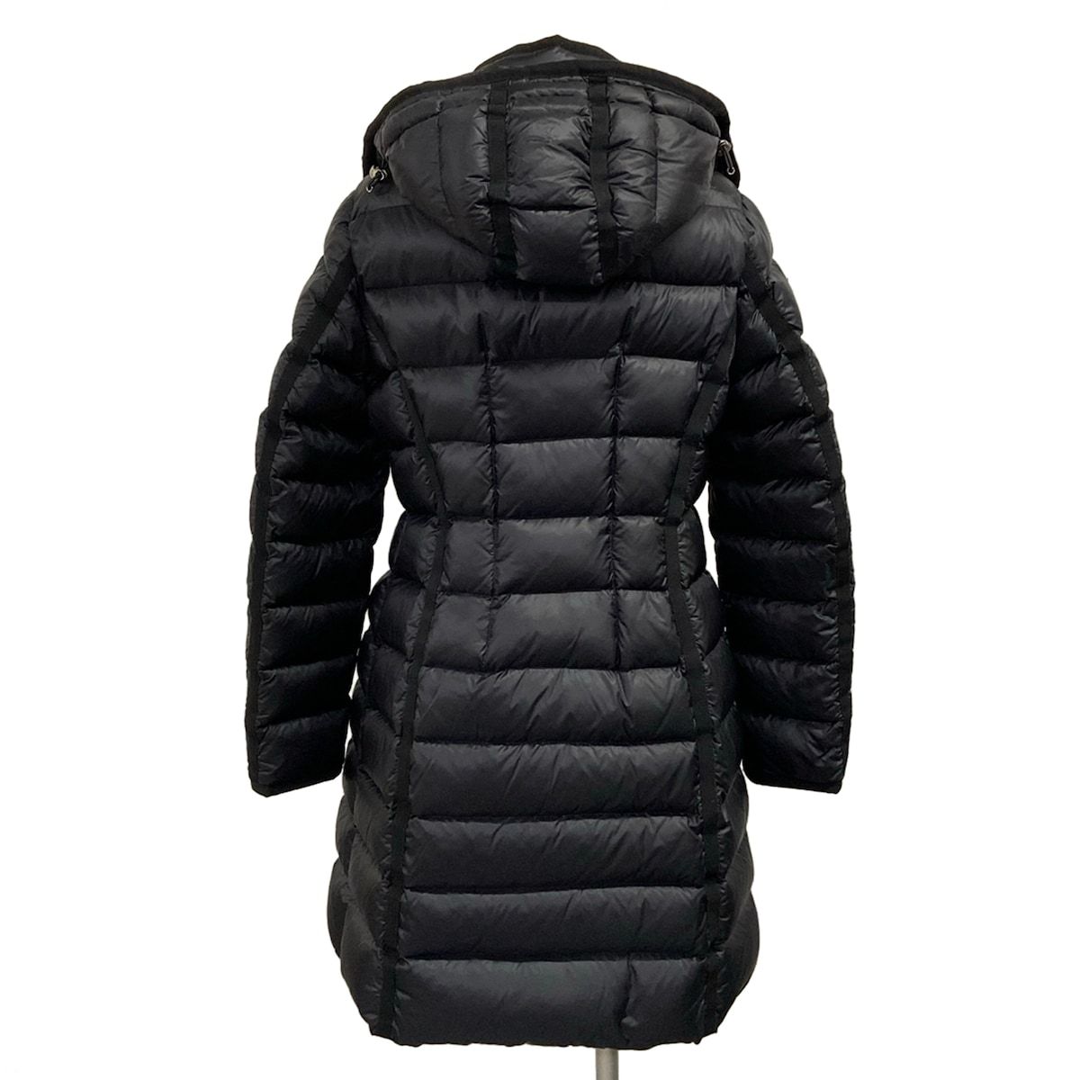 Moncler Down Coat 1 S Hermine Black Long Sleeve Winter — view 2