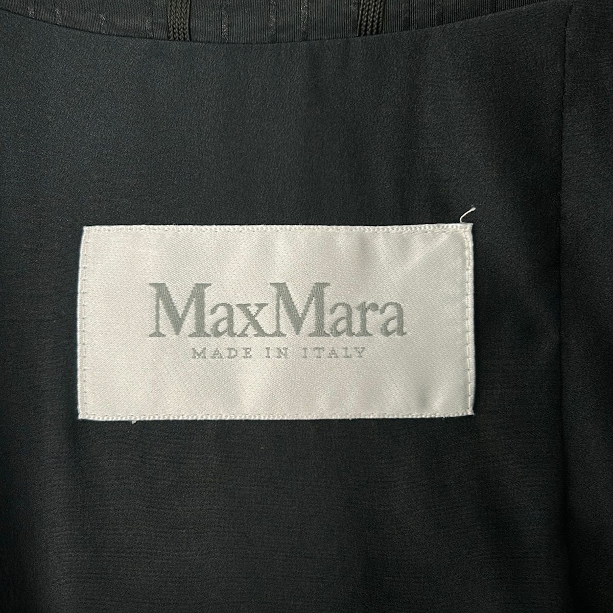 Max Mara Coat 42 M Black Long Sleeve Spring Autumn — view 3