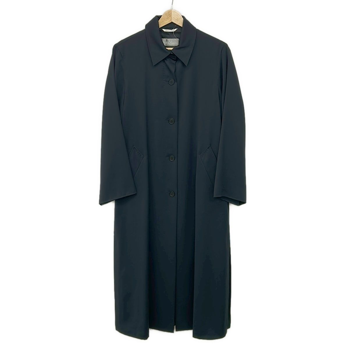 Max Mara Coat 38 S Black Long Sleeve Spring Autumn