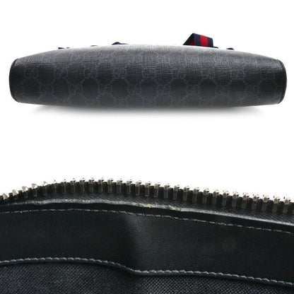 Gucci Messenger Shoulder Bag Black Gray Sherry Line — view 3