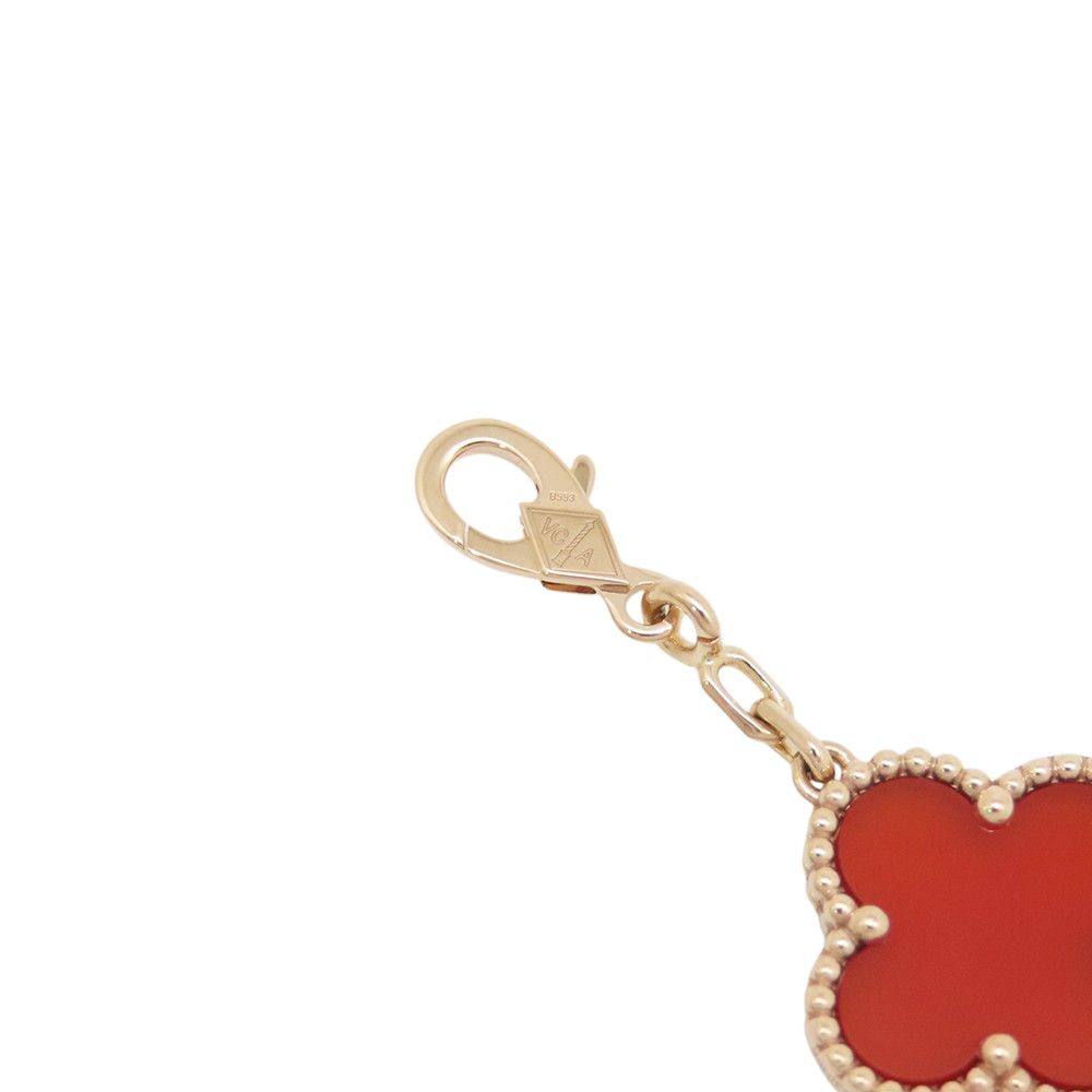 Van Cleef & Arpels Bracelet Vintage Alhambra 5 Motif Carnelian Guilloche 18K — view 7