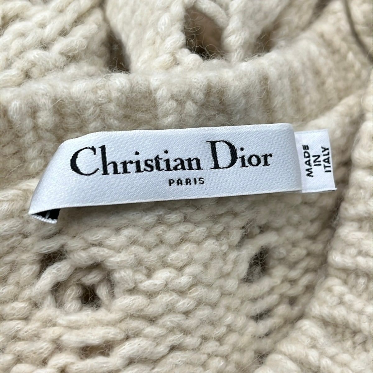 Dior Short Sleeve Sweater I 40 Light Beige with Inner — view 4