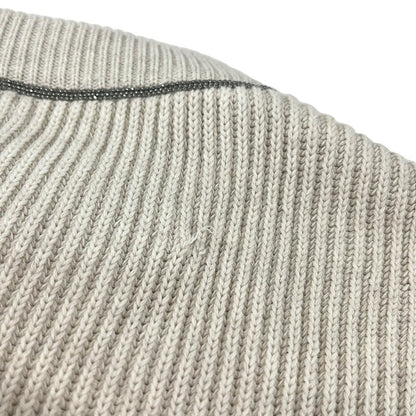 Brunello Cucinelli Long Sleeve Sweater XS Ivory Sheer — view 7