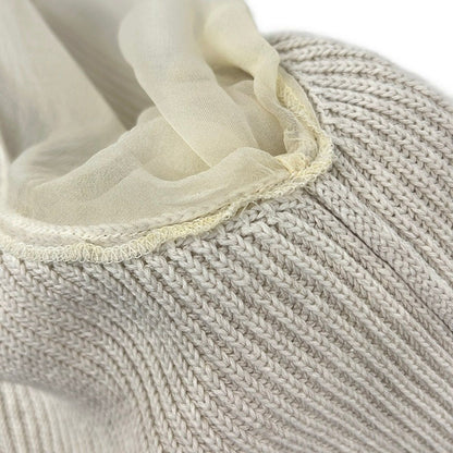 Brunello Cucinelli Long Sleeve Sweater XS Ivory Sheer — view 8