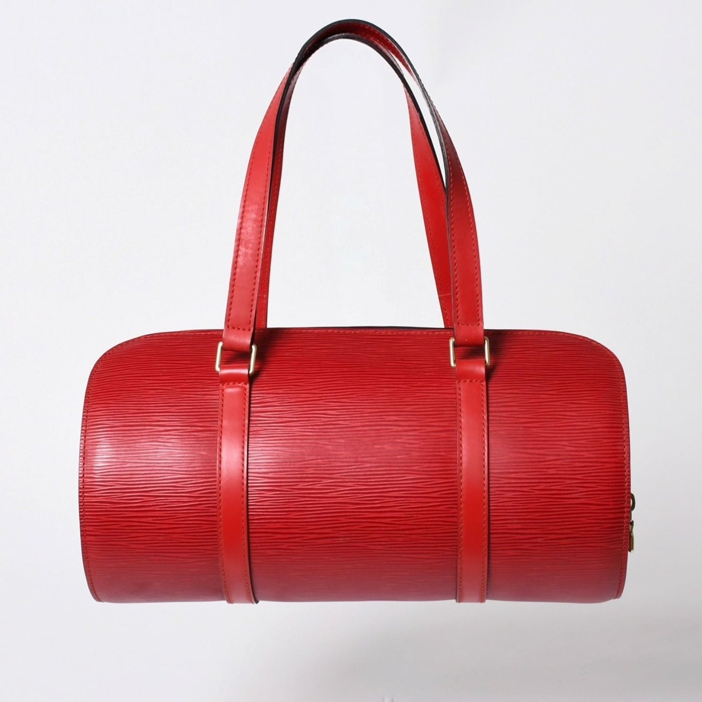 Louis Vuitton Soufflot Handbag Epi Leather Red Gold — view 2