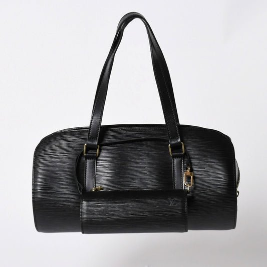 Louis Vuitton Epi Soufflot Shoulder Bag Black