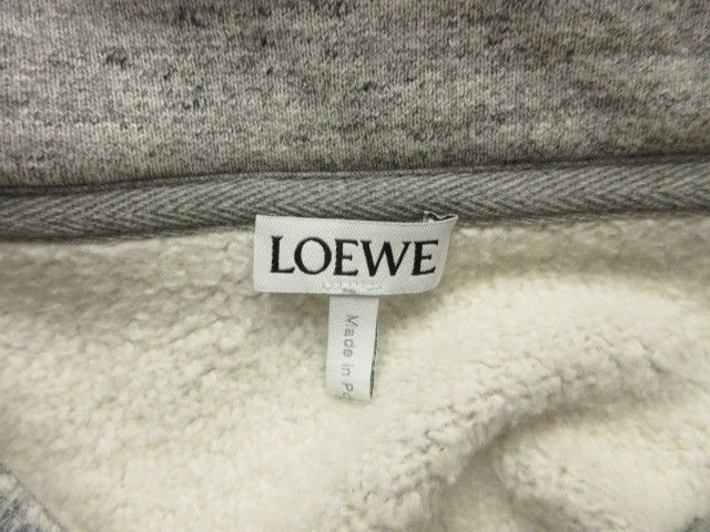 Loewe Oversize Hoodie Logo Print M Gray Long Sleeve Pullover — view 3