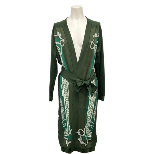 Hermes Cardigan 34 S Dark Green Long Sleeve Knit Bride de Cour Remix Length