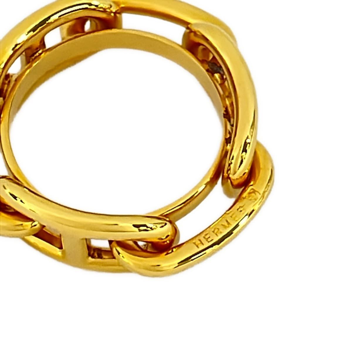 Hermes Scarf Ring Chaine D'Ancre Gold — view 4