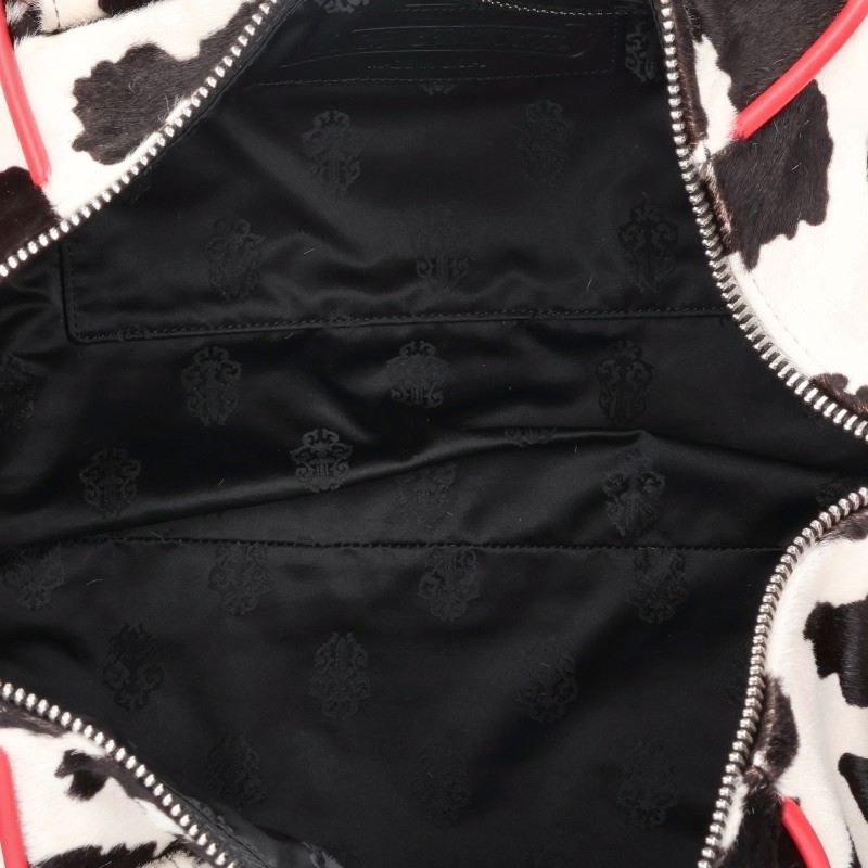 Chrome Hearts Duffle Mini Calf Hair Boston Bag with Cross Patch — view 2