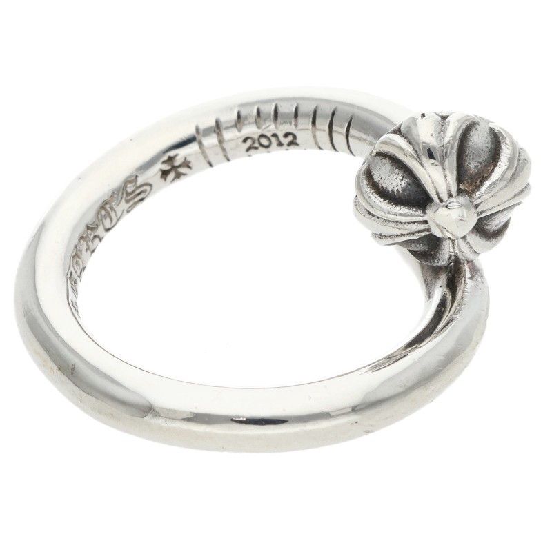 Chrome Hearts Nail Crsball Cross Ball Silver Ring — view 4