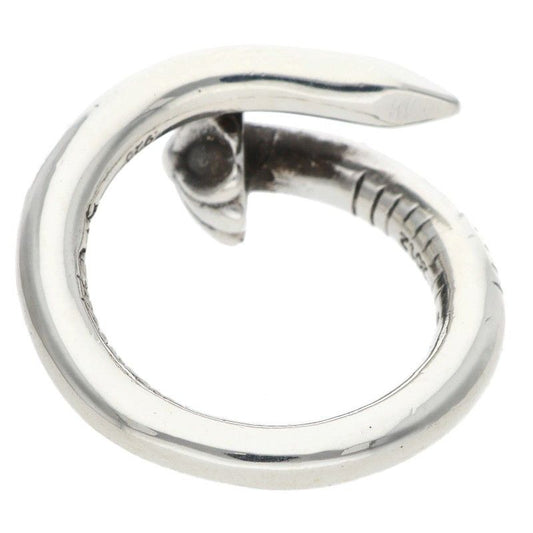 Chrome Hearts Nail Crsball Cross Ball Silver Ring