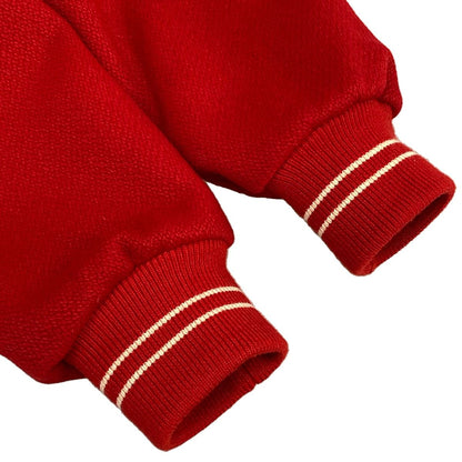 Celine Jacket 38 M Embroidery Teddy Red Long Sleeve Autumn Winter Logo Varsity — view 6