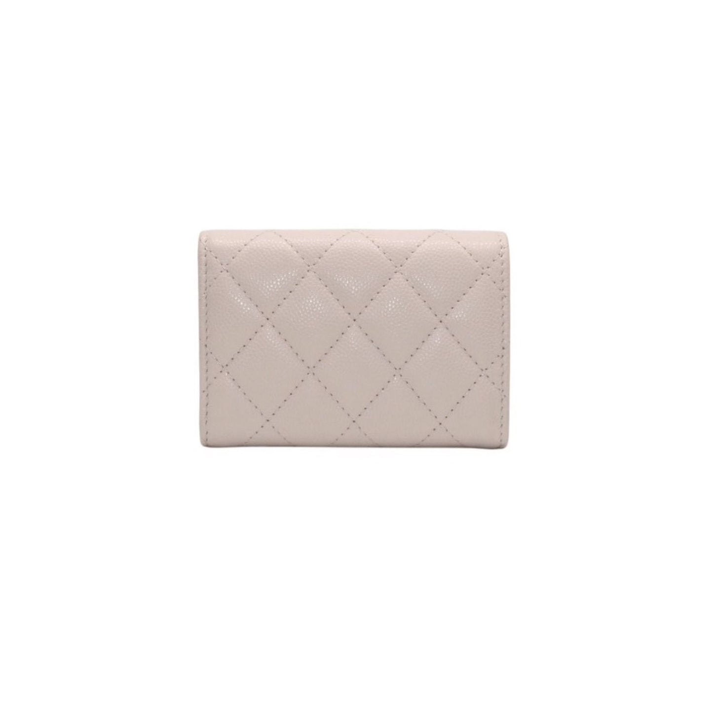 Chanel Classic Small Flap Wallet Base CC Logo Caviar Leather Pink — view 3