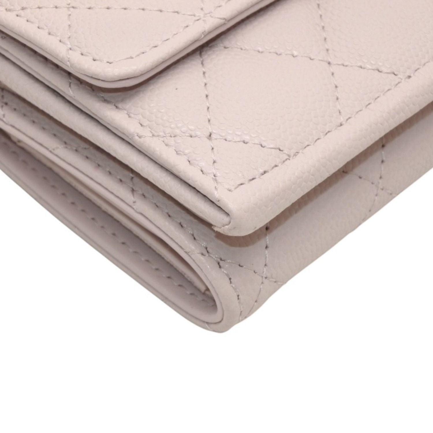 Chanel Classic Small Flap Wallet Base CC Logo Caviar Leather Pink — view 5