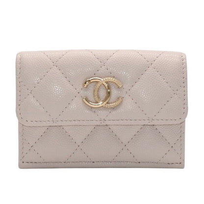 Chanel Classic Small Flap Wallet Base CC Logo Caviar Leather Pink — view 2