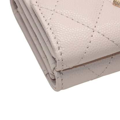 Chanel Classic Small Flap Wallet Base CC Logo Caviar Leather Pink — view 8