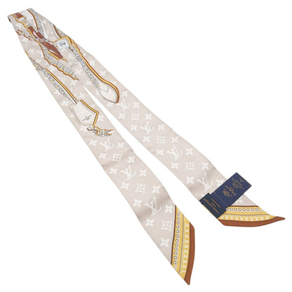 Louis Vuitton Bandeau BB Ultimate for Beige White Silk Gift Scarf — view 2