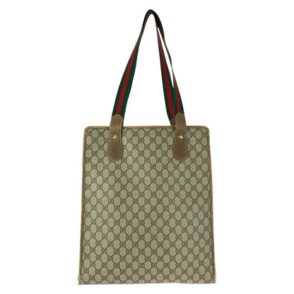 Gucci Vintage Sherry Line Beige GG Supremecanvas Tote Shoulder Bag — view 2