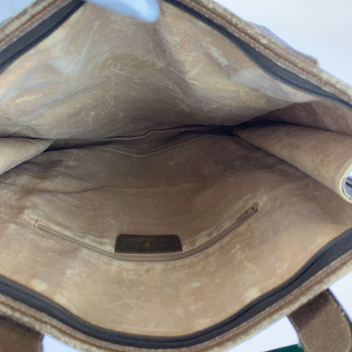 Gucci Vintage Sherry Line Beige GG Supremecanvas Tote Shoulder Bag — view 8