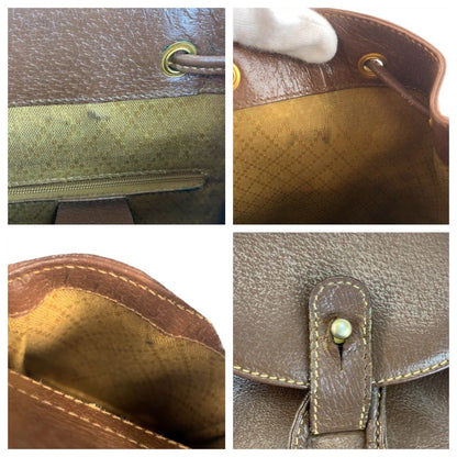 Gucci Bamboo Brown Gold Leather Backpack — view 5